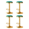 4x Artiss Bar Stools Kitchen Dining Chairs Velvet Padded Stool Green