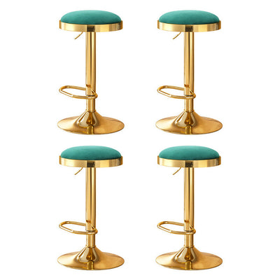 4x Artiss Bar Stools Kitchen Dining Chairs Velvet Padded Stool Green