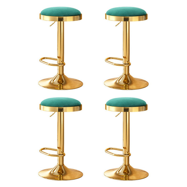 4x Artiss Bar Stools Kitchen Dining Chairs Velvet Padded Stool Green Artiss