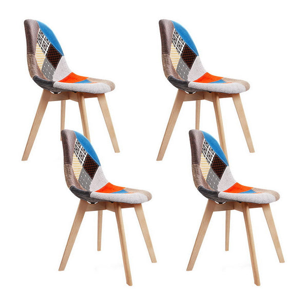 Artiss Dining Chairs Set of 4 Fabric Retro Replica DSW Artiss