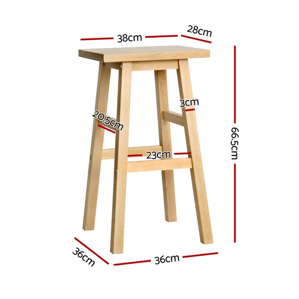 Artiss 4x Bar Stools Kitchen Chairs Wooden Nature Artiss