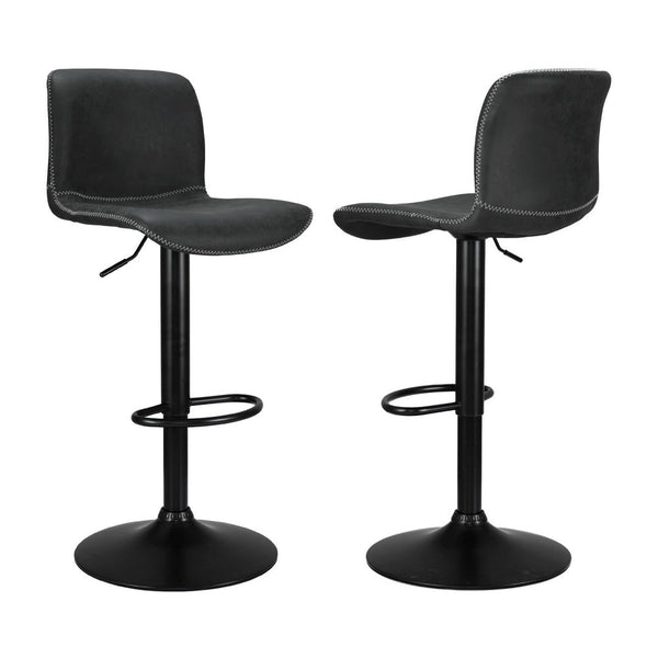 Artiss 4x Bar Stools Kitchen Swivel Gas Lift Chairs Black Artiss