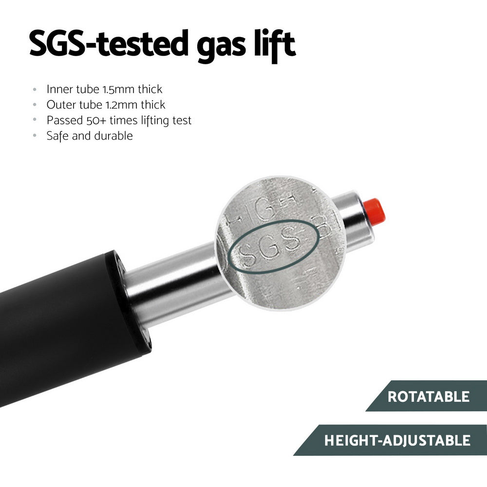 Artiss 4x Bar Stools Vintage Leather Swivel Gas Lift Black Artiss