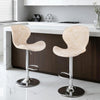 Artiss 2x Bar Stools Kitchen Swivel Gas Lift Counter Chair Wing PE Rattan Beige