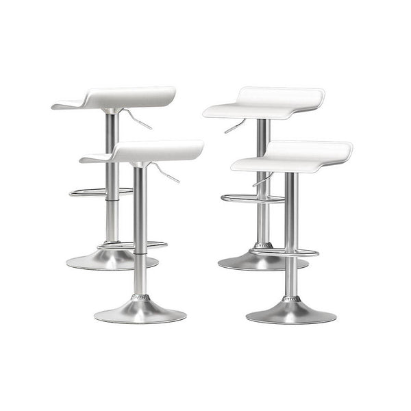 Artiss 4x Bar Stools Faux Leather Chair White Artiss