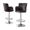 Artiss 2x Leather Bar Stools Swivel Adjustable Gas Lift PU Counter Chairs Brown