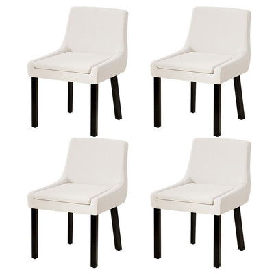 Artiss Dining Chairs Set of 4 Corduroy Wooden Beige