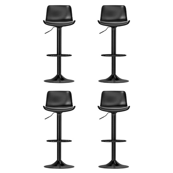 Artiss 4x Bar Stools Padded Seat Gas Lift Black Artiss