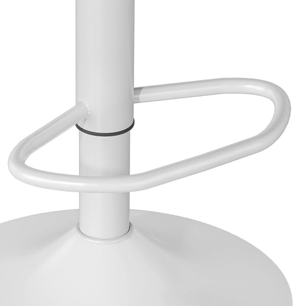 Artiss Bar Stools Kitchen Swivel Gas Lift Stool Leather Dining Chairs White x2 Artiss