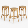 Artiss Bar Stools Set of 3 Kitchen Wooden Bar Stool Dining Chair 65cm
