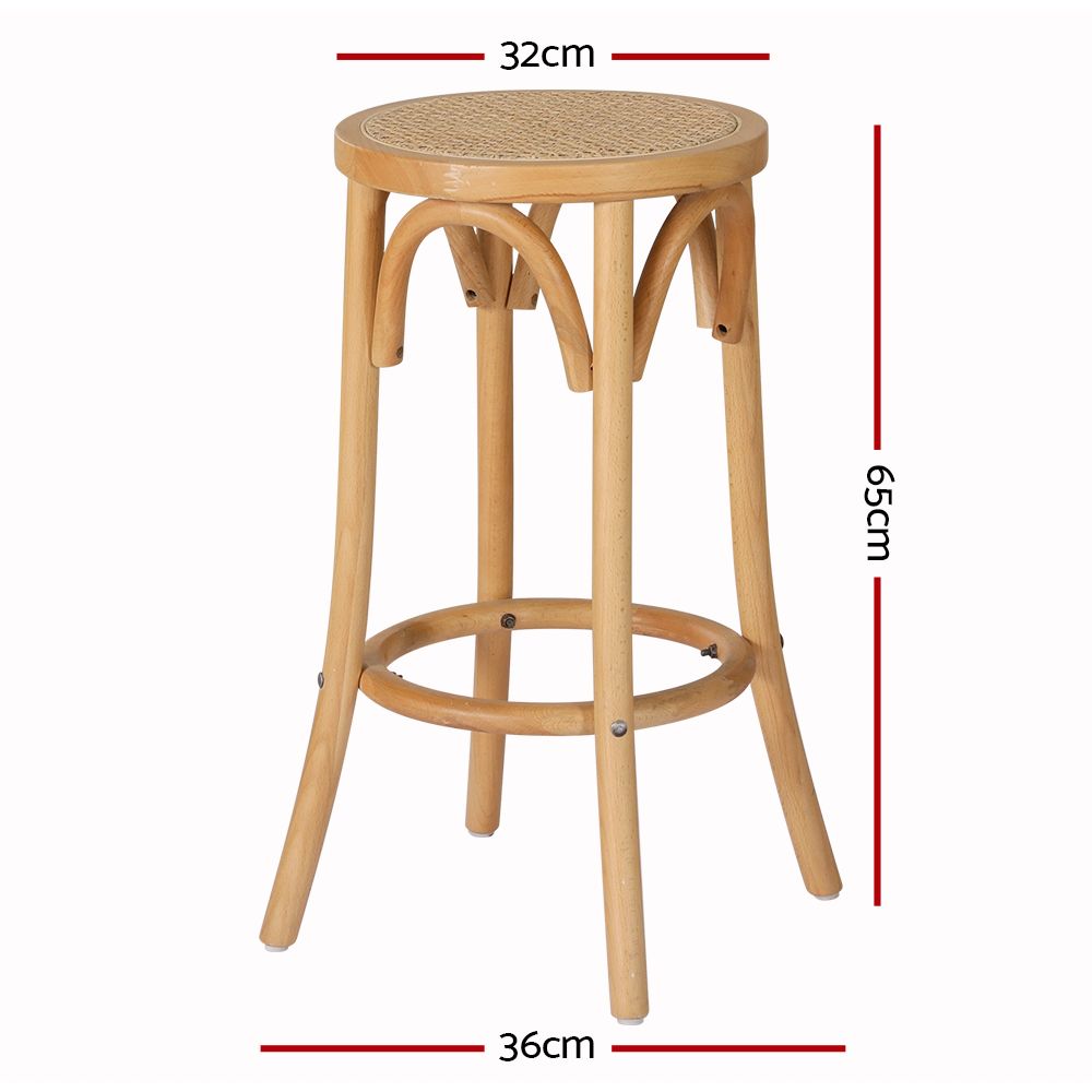 Artiss Bar Stools Set of 3 Kitchen Wooden Bar Stool Dining Chair 65cm Awezingly
