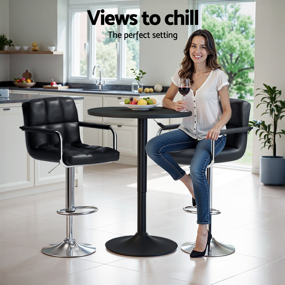 Artiss Bar Table and Stools Set Dining Desk Kitchen Chairs Cafe Pub Artiss