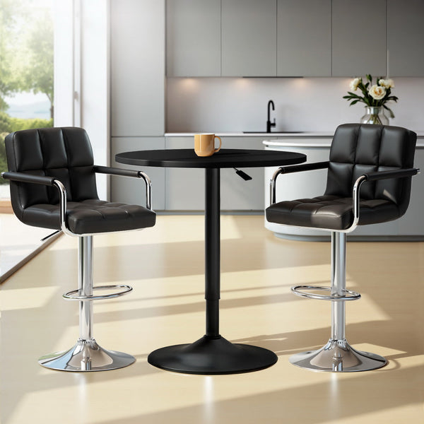 Artiss Bar Table and Stools Set Dining Desk Kitchen Chairs Cafe Pub Artiss