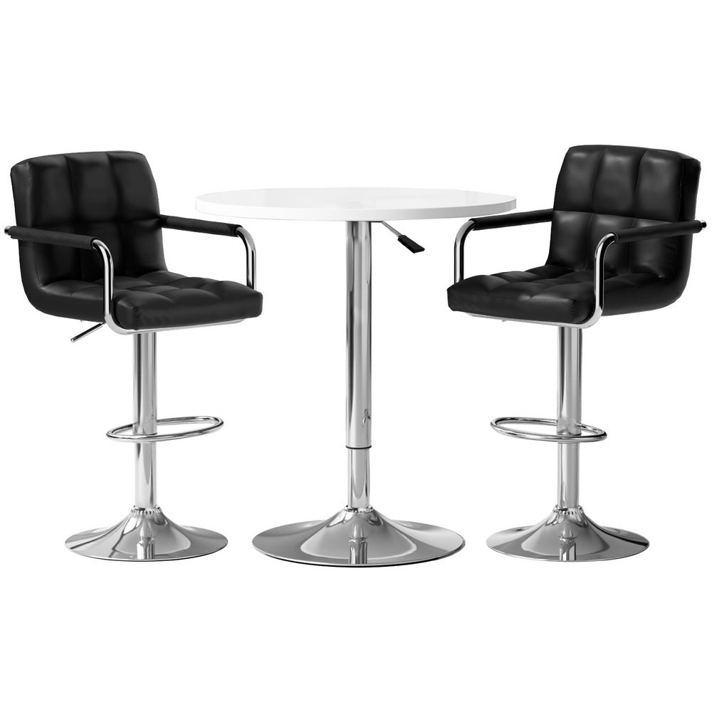 Artiss Bar Table and Stools Set Dining Desk Kitchen Chairs Cafe Pub Artiss