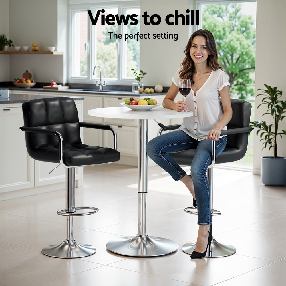 Artiss Bar Table and Stools Set Dining Desk Kitchen Chairs Cafe Pub Artiss