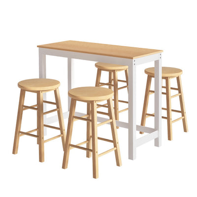 Artiss Bar Table and Stools Set Dining Desk Kitchen Chairs Cafe Pub
