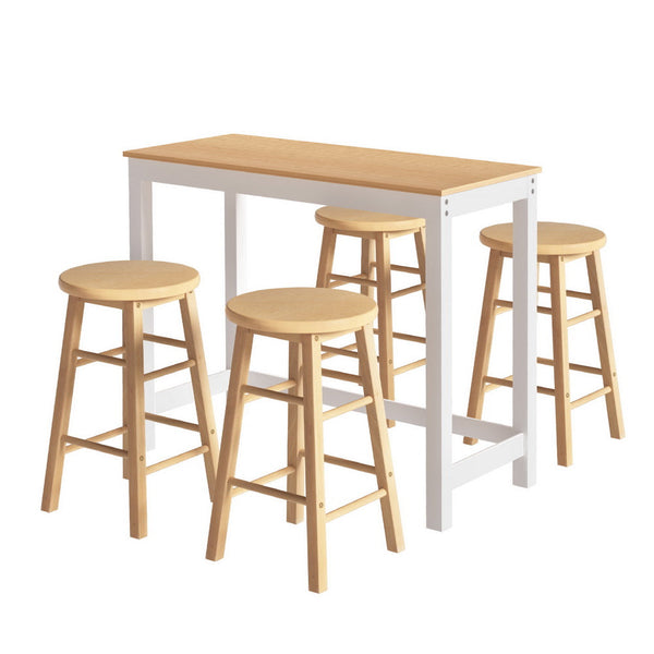 Artiss Bar Table and Stools Set Dining Desk Kitchen Chairs Cafe Pub Artiss