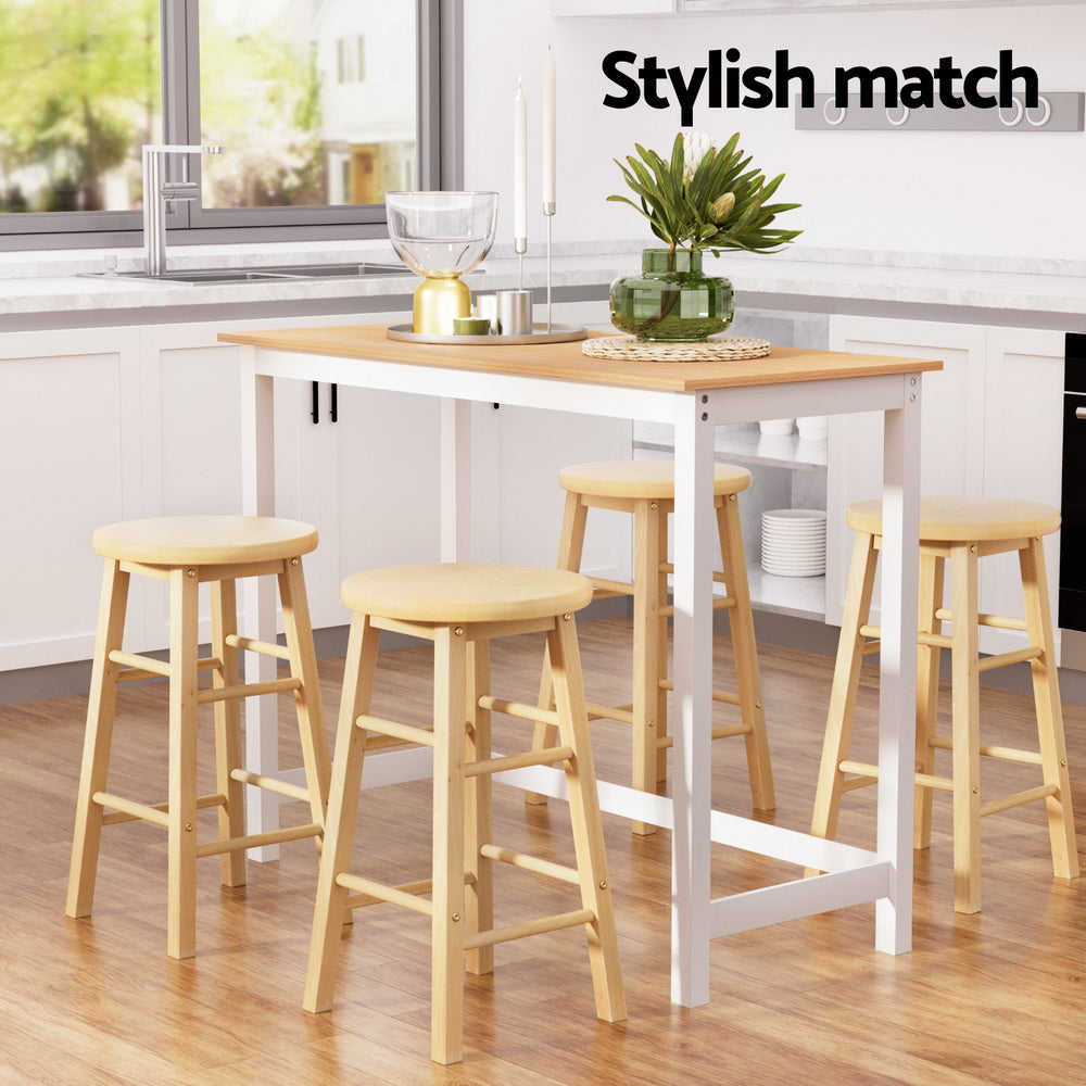 Artiss Bar Table and Stools Set Dining Desk Kitchen Chairs Cafe Pub Artiss