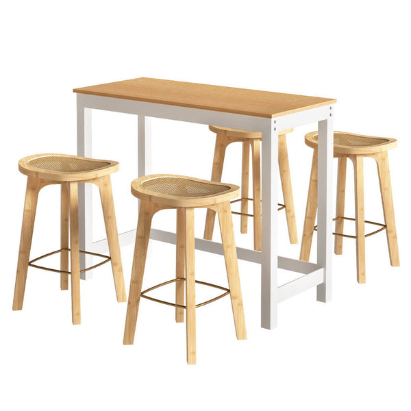 Artiss Bar Table and Stools Set Dining Desk Kitchen Chairs Cafe Pub Artiss