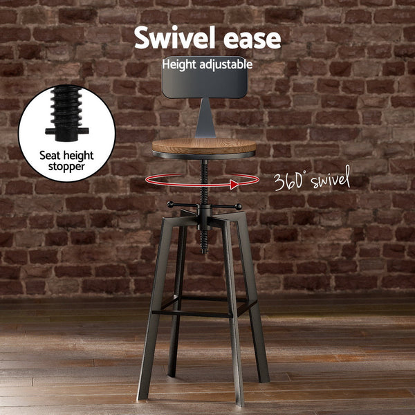 Artiss Bar Table and Stools Set Dining Desk Industrial Kitchen Chairs Cafe Pub Artiss