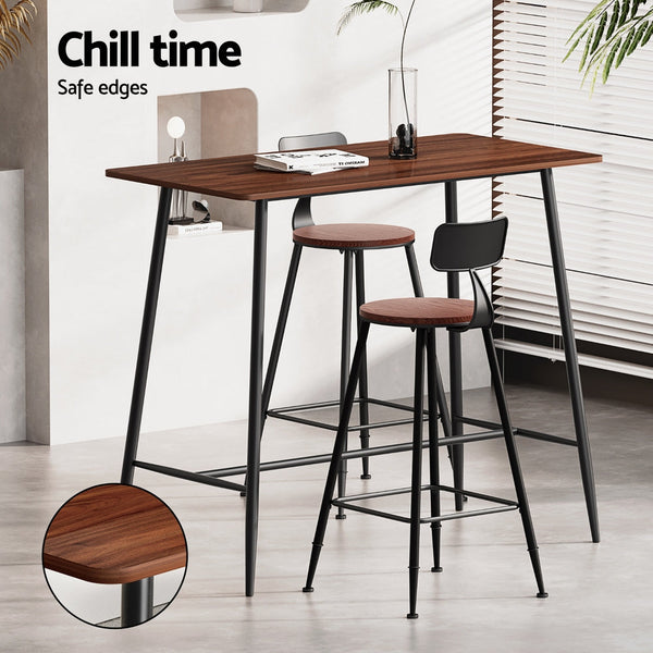 Artiss Bar Table and Stools Set Dining Desk Kitchen Chairs Cafe Pub Artiss