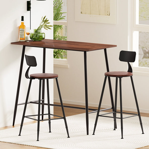 Artiss Bar Table and Stools Set Dining Desk Kitchen Chairs Cafe Pub Artiss