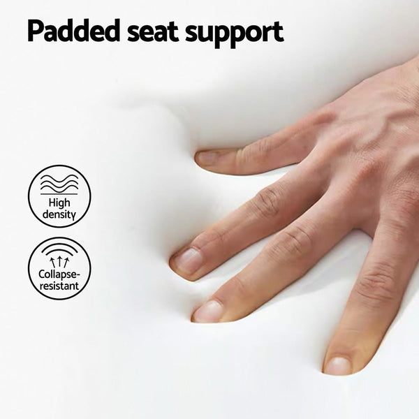 2x Artiss Bar Stools Kitchen Counter Rattan Chairs PU Leather Padding Artiss