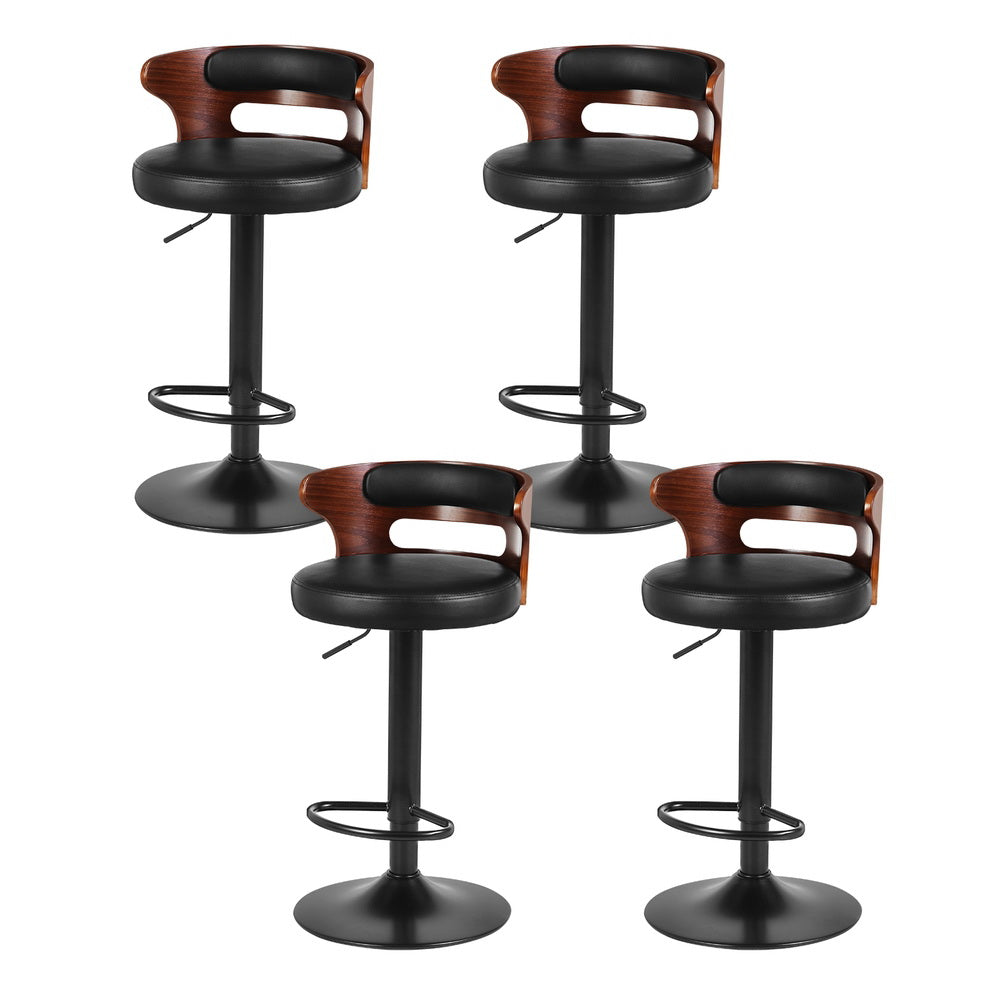 Artiss 4x Bar Stools Gas Lift Faux Leather Artiss