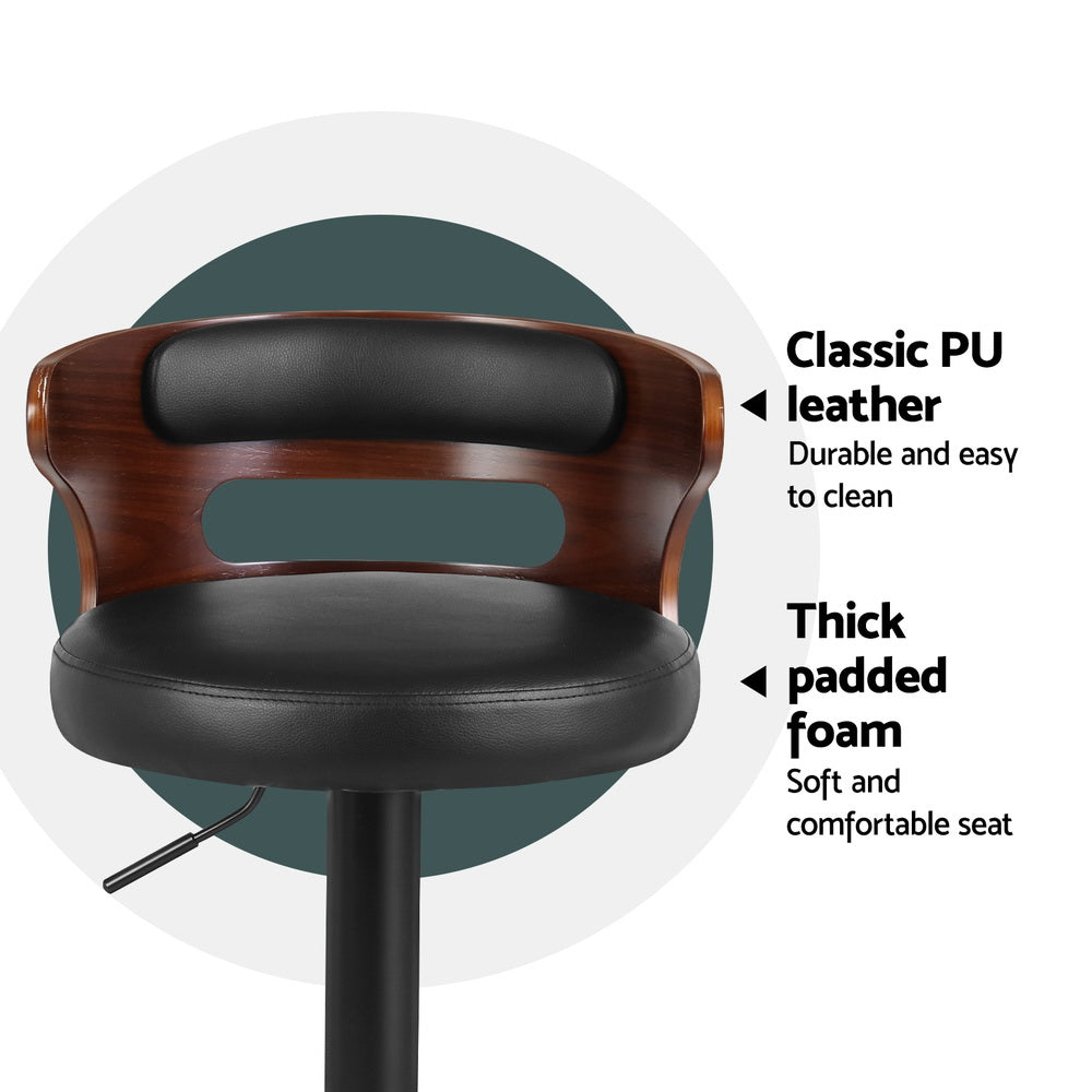 Artiss 4x Bar Stools Gas Lift Faux Leather Artiss