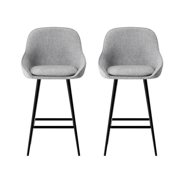 Artiss 2x Bar Stools Upholstered Stool Counter Seat Kitchen Dining Chairs Artiss