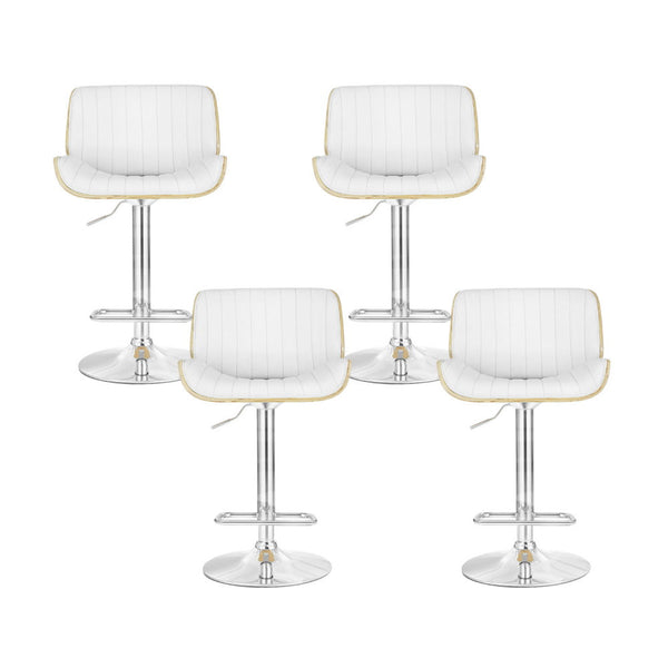 Artiss 4x Bar Stools Adjustable Leather Chairs Artiss