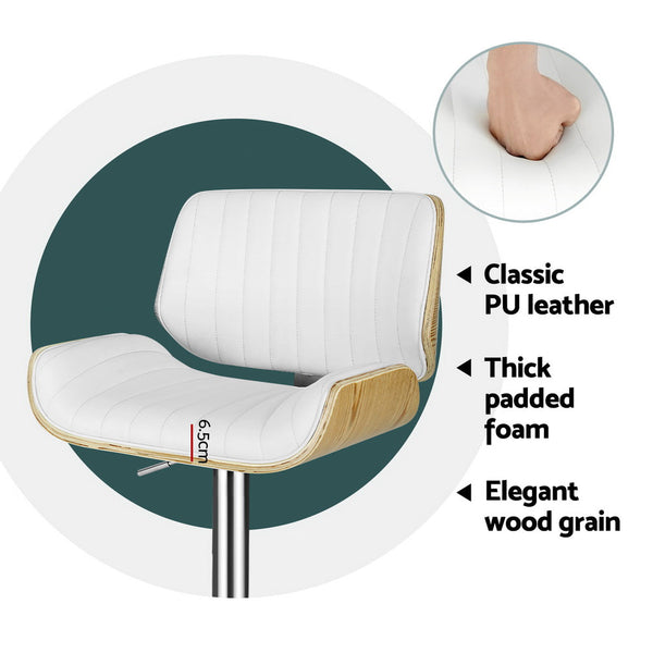 Artiss 4x Bar Stools Adjustable Leather Chairs Artiss