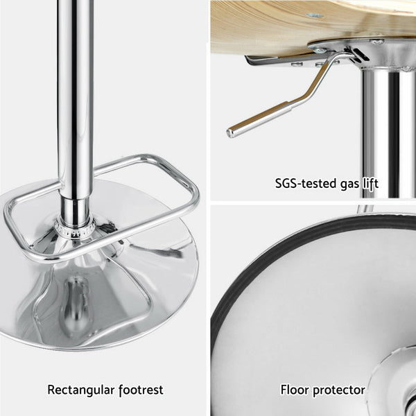 Artiss 4x Bar Stools Adjustable Leather Chairs Artiss