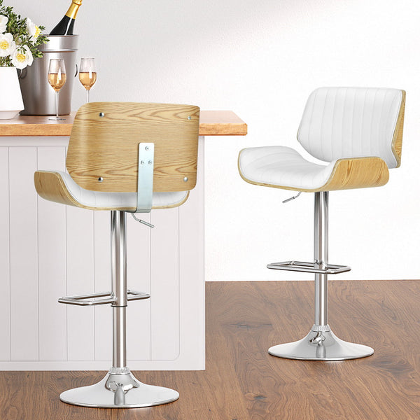 Artiss 4x Bar Stools Adjustable Leather Chairs Artiss
