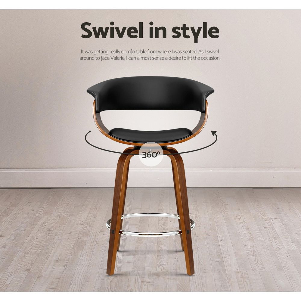 Artiss Bar Stools Set of 3 Kitchen Wooden Bar Stool Dining Chair 65cm Awezingly