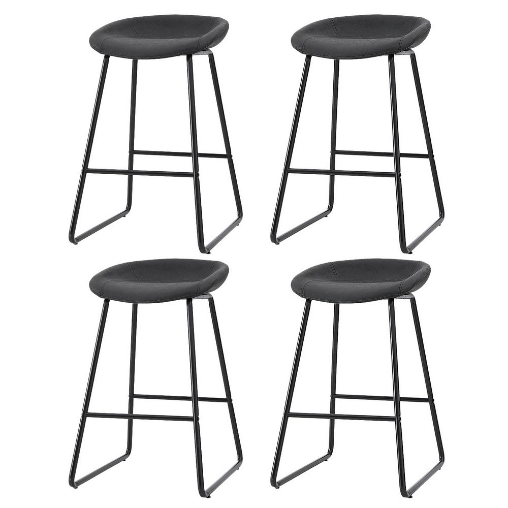 Artiss 4x Bar Stools Kitchen Dining Chairs Counter Stool PU Leather Metal Artiss