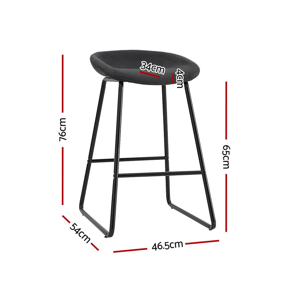 Artiss 4x Bar Stools Kitchen Dining Chairs Counter Stool PU Leather Metal Artiss