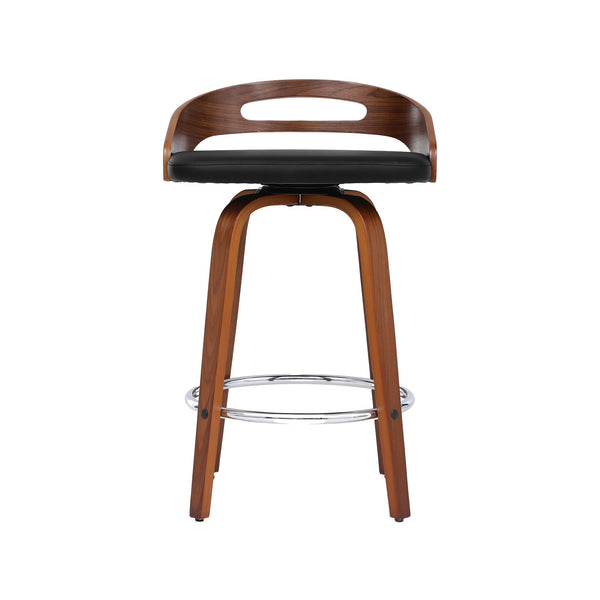 Artiss 2x Bar Stools Swivel Dining Chairs Low Back Counter Seat PU Cushion