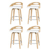 Artiss 4x Bar Stools Swivel Dining Chairs Low Back Counter Seat PU Cushion