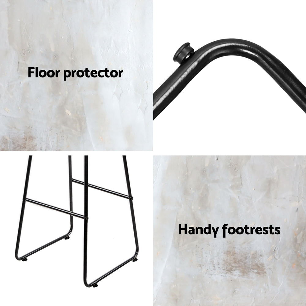 Artiss 4x Bar Stools Leather Padded Metal Artiss