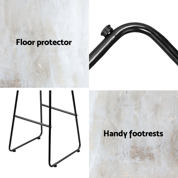 Artiss 4x Bar Stools Leather Padded Metal Artiss