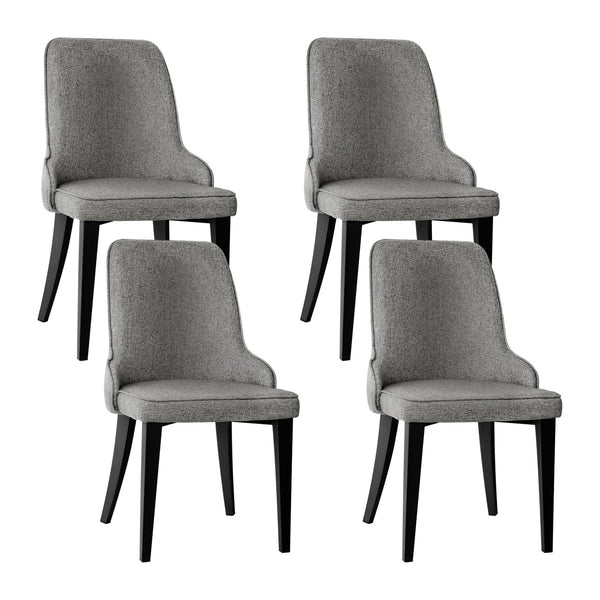 Artiss Dining Chairs Set of 4 Linen Fabric Grey Artiss