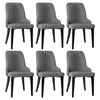 Artiss Dining Chairs Set of 6 Linen Fabric Grey