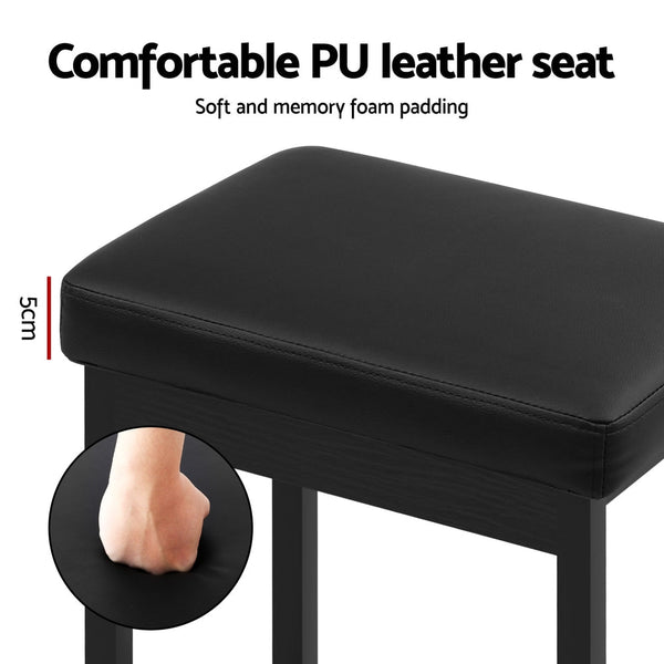 2x Artiss Metal Bar Stools PU Seat Dining Counter Chairs Artiss