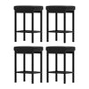 A Set of 4 Artiss Metal Bar Stools PU Seat Dining Counter Chairs