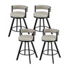 Artiss Bar Stools Set of 4 Swivel Kitchen Chair Metal Counter Beige Leather