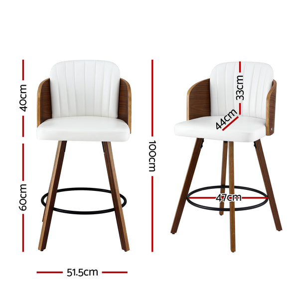 Artiss Wooden Bar Stools Swivel Kitchen Counter Stool Chair 58cm Seat Height Awezingly