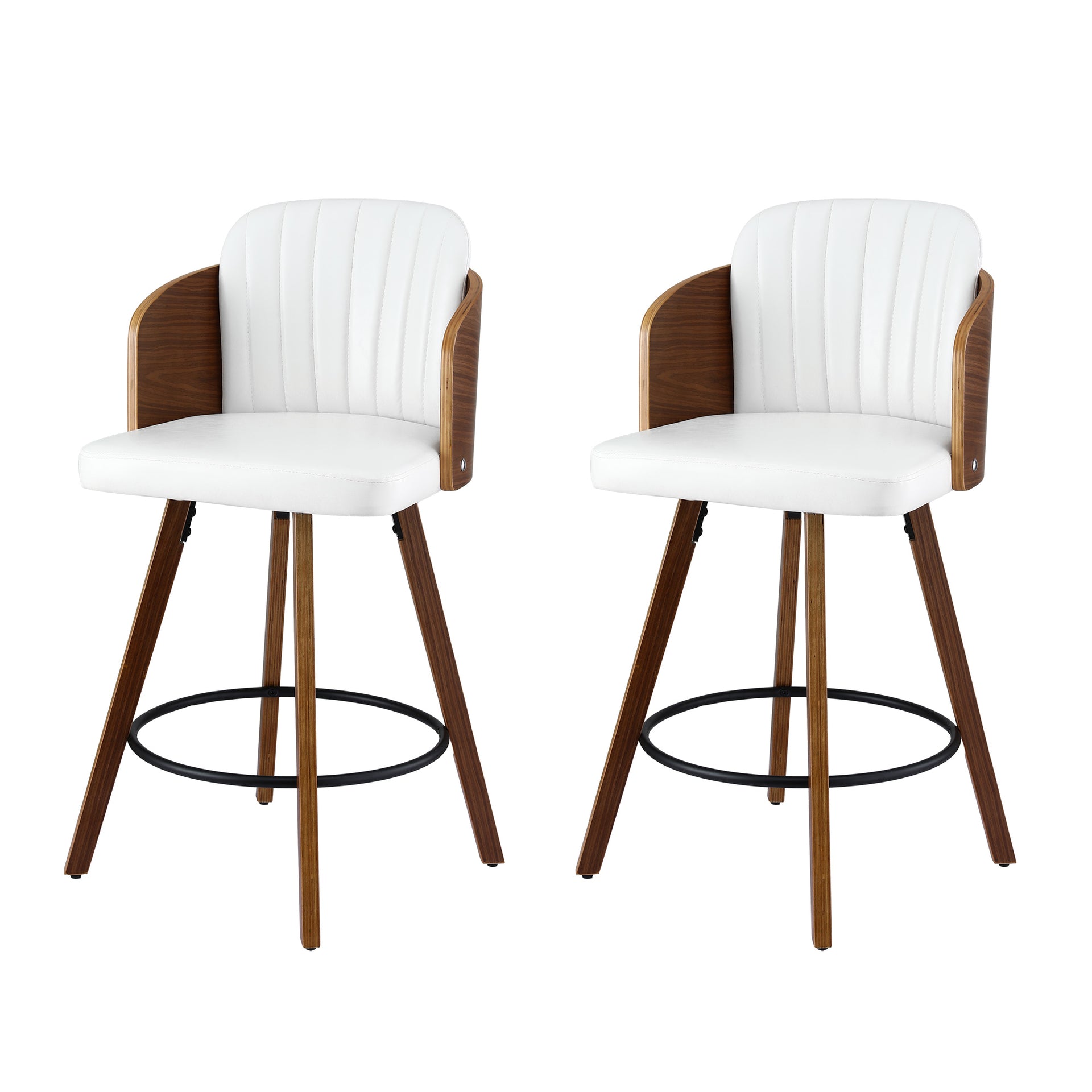 Artiss Wooden Bar Stools Swivel Kitchen Counter Stool Chair 58cm Seat Height Awezingly