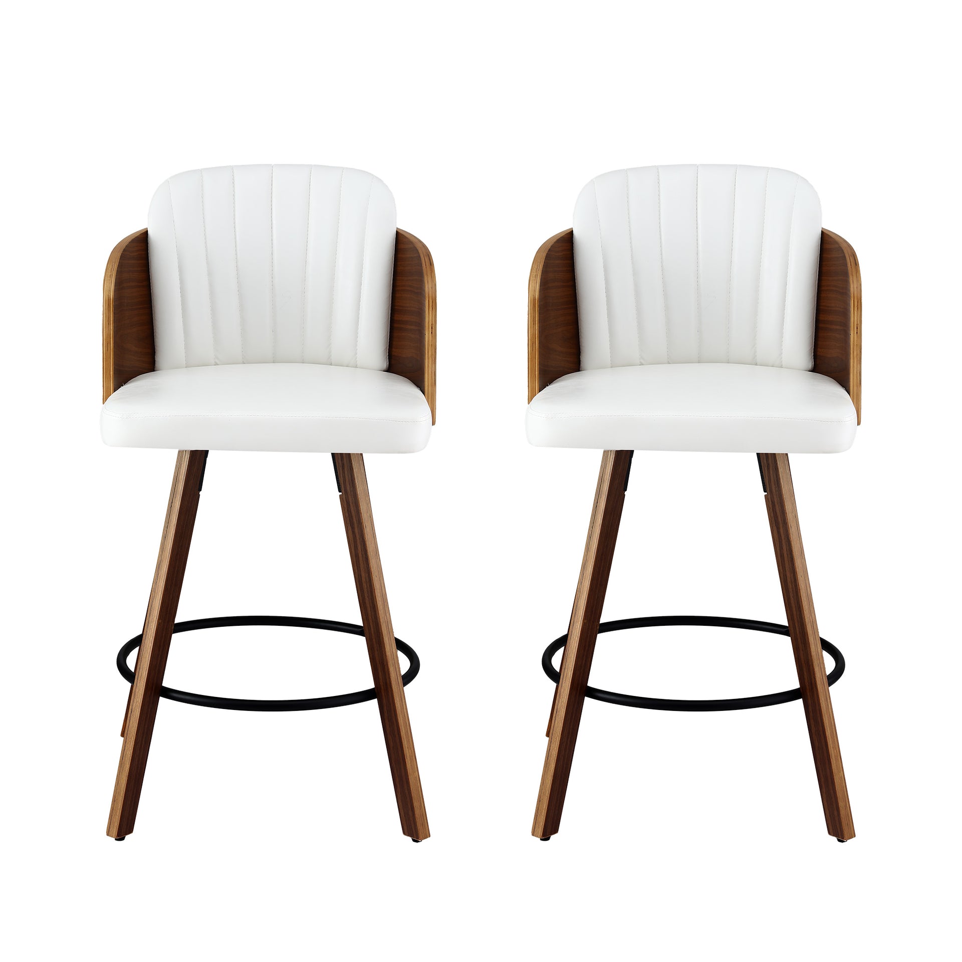 Artiss Wooden Bar Stools Swivel Kitchen Counter Stool Chair 58cm Seat Height Awezingly