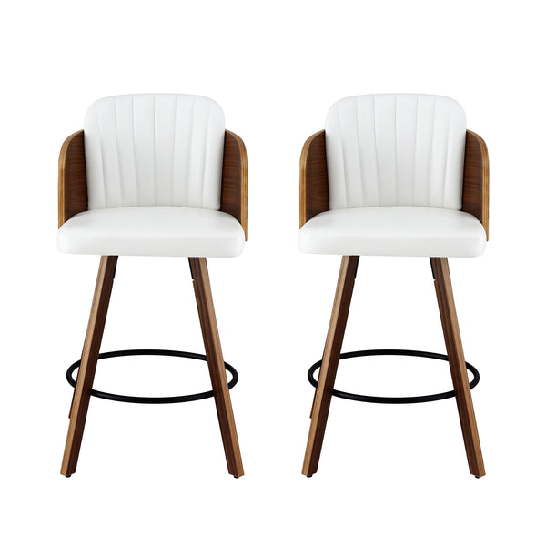 Artiss Wooden Bar Stools Swivel Kitchen Counter Stool Chair 58cm Seat Height Awezingly